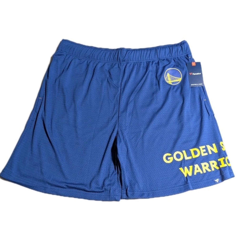 Golden State Warriors Mesh Athletic Shorts NWT Mens 3XL Blue‎ NBA Fanatics